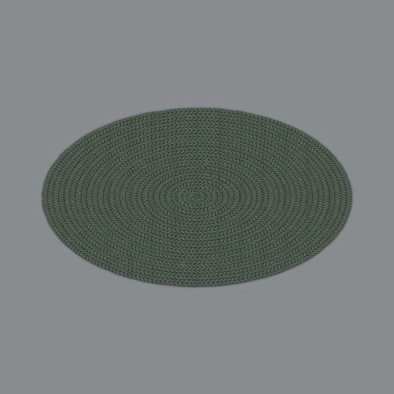 Elegant Spiral Weave Mat 3D model