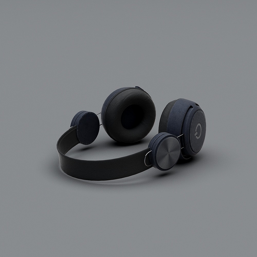 Stylish 3D Headphones Model for Creative Projects
