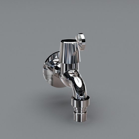 Elegant Low-Polygon Faucet 3D Model