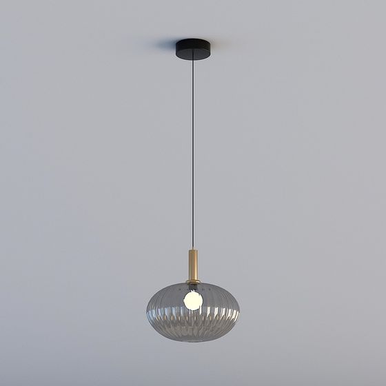 Elegant Minimalist Pendant Light 3D model