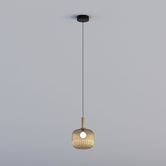 Elegant Minimalist Pendant Light 3D model