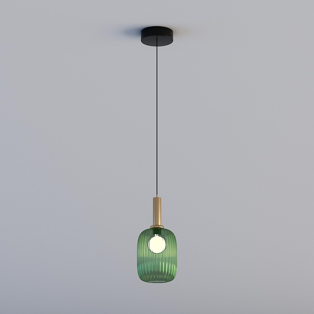 3D lights are all GRN - Modern minimalist light luxury restaurant bedroom bar stained glass chandelier - MD3175-D-green