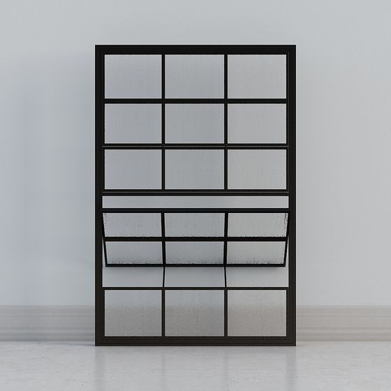 Industrial Style Window 3D Model for Designers