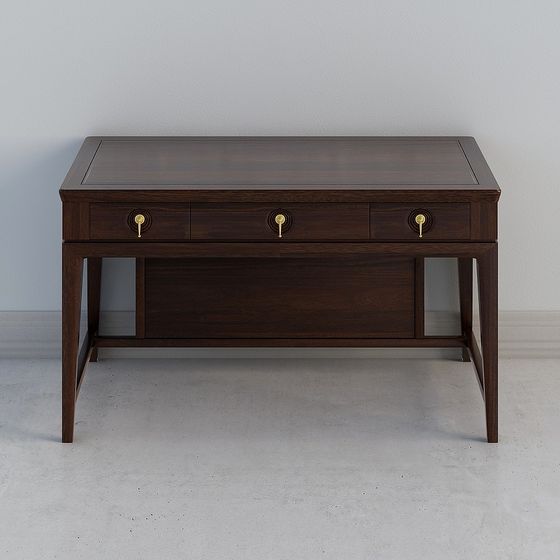 Mid-Century Desk 3D model
