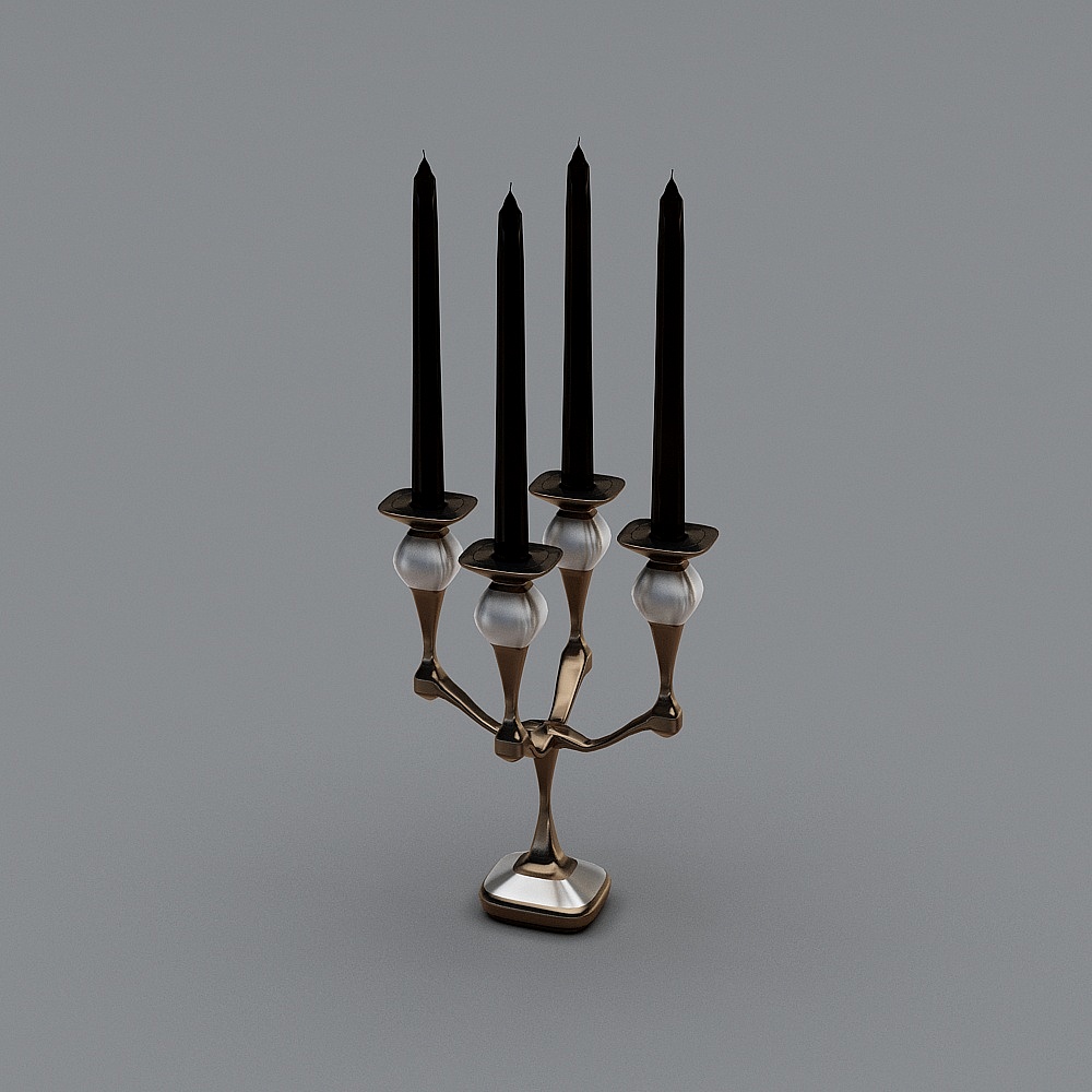 American - American Living Room - American old candlestick 191119