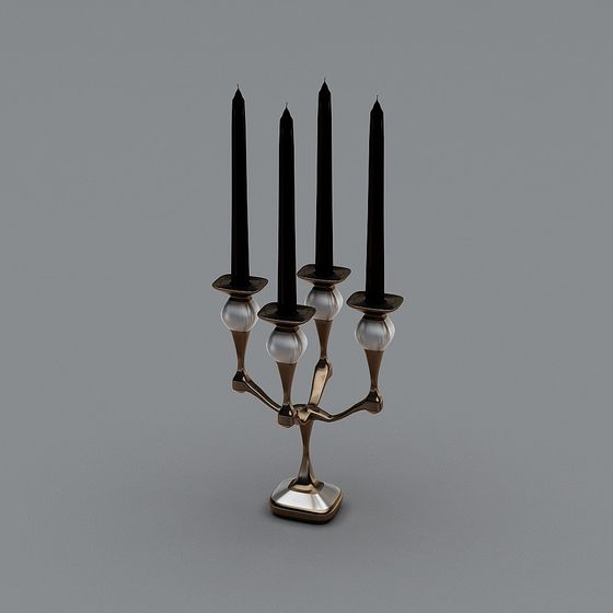 Sophisticated Low Poly Candleholder 3D model