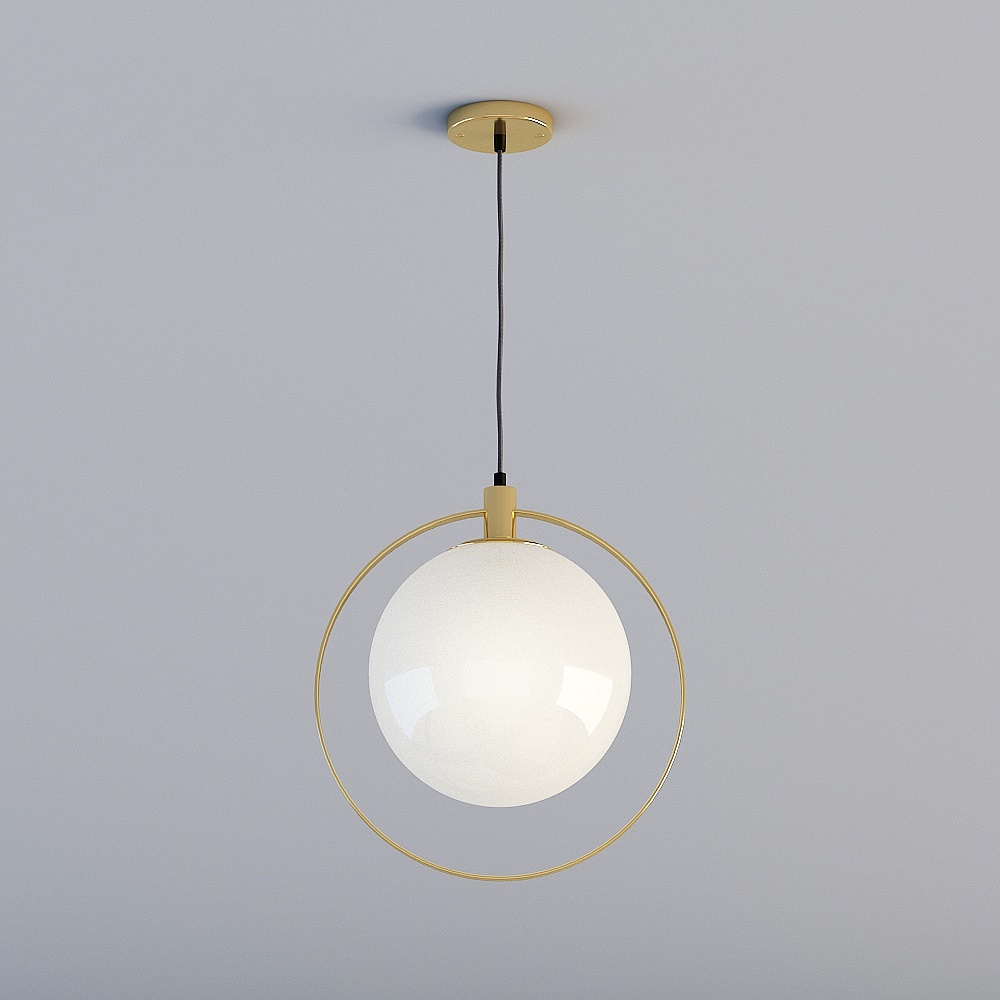 Elegant Modern Minimalist Chandelier 3D model