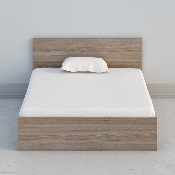Low-Poly Modern Bed Frame 3D model