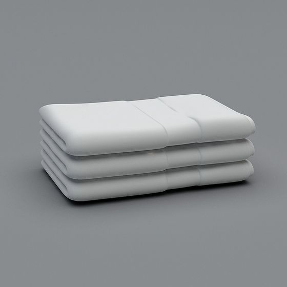 Minimalist Towel Stack 3D model for Creative Projects