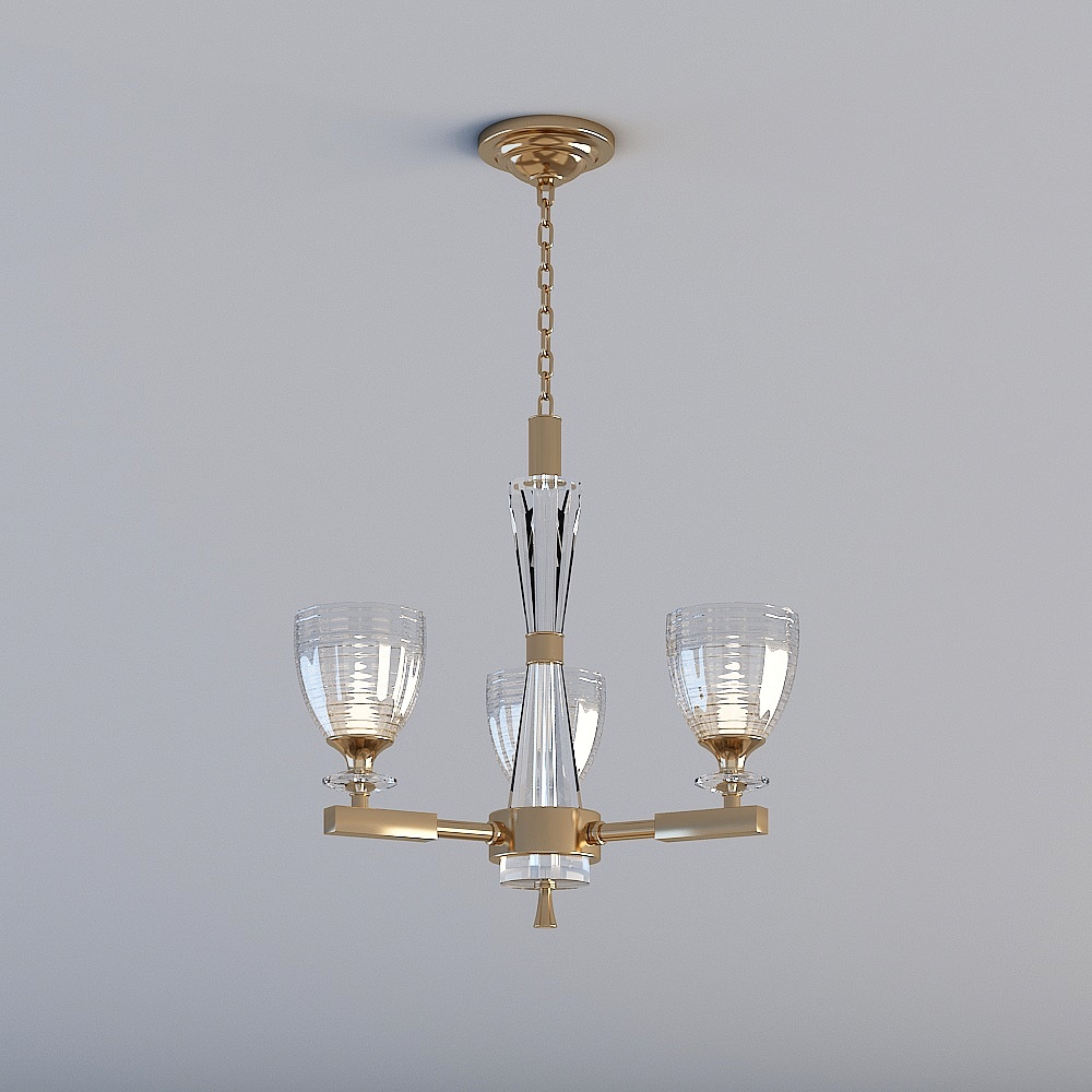 3D lights are all JJ-American Light Luxury Restaurant Bedroom Study Crystal Chandelier-1803-3