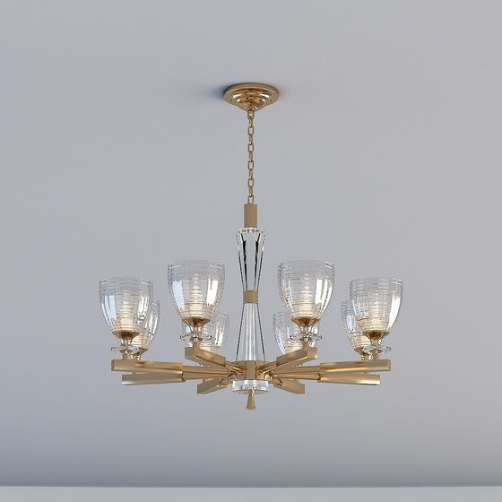 Glamorous Crystal Chandelier 3D model