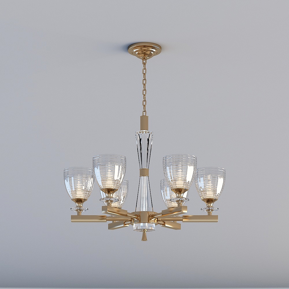 3D lights are all JJ-American Light Luxury Restaurant Bedroom Study Crystal Chandelier-1803-6