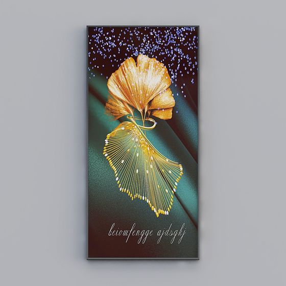 Golden Ginkgo Leaf 3D Model