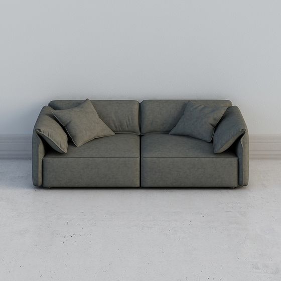 Modern Minimalist Low-Polygon Sofa 3D model
