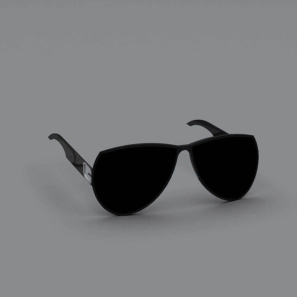Futuristic Low-Polygon Sunglasses 3D model