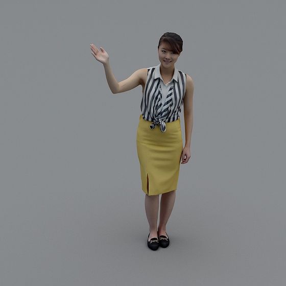 Stylish Urban Woman 3D Model