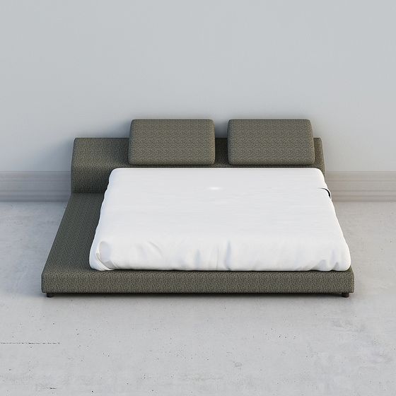 Modern Minimalist Bed 3D model