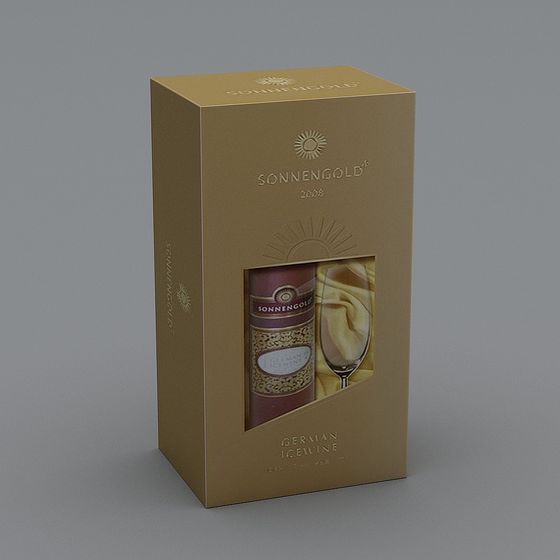 Sonnengold German Icewine Packaging Box 3D model for Creative Projects