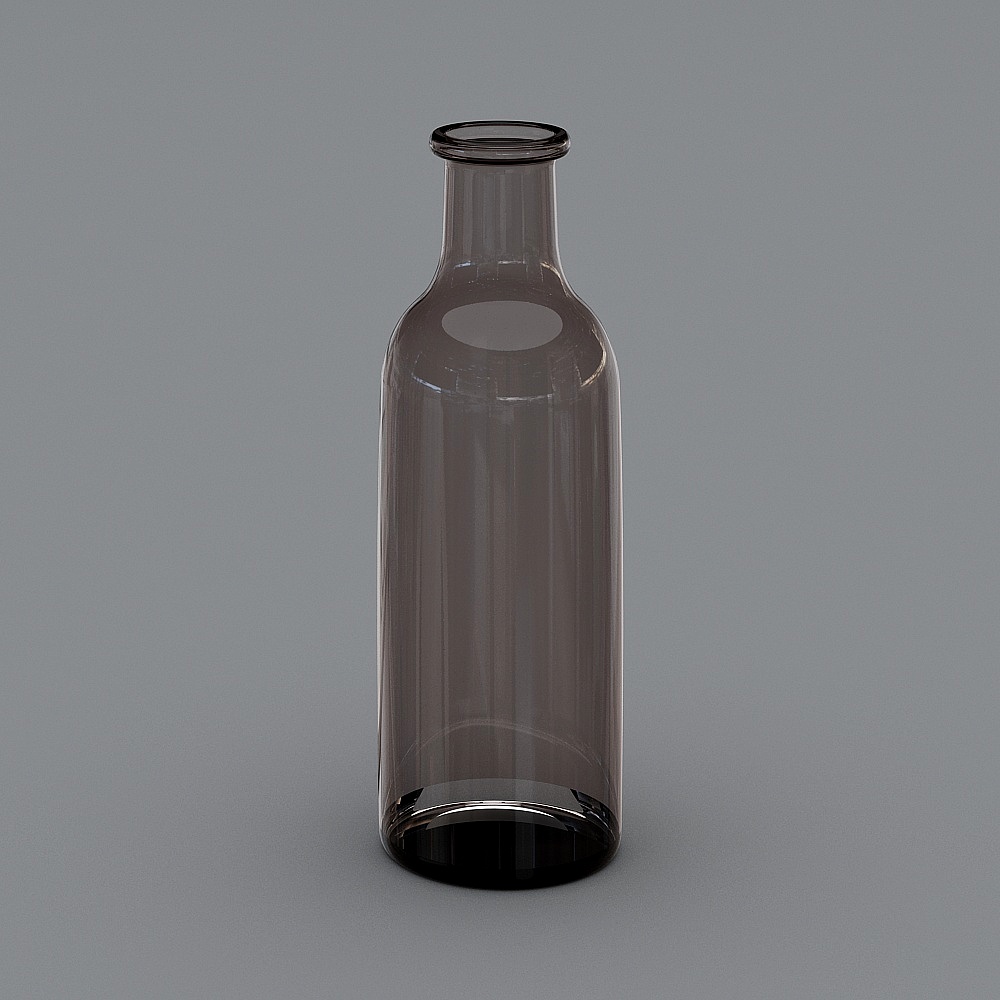 Elegant Low-Poly Glass Bottle 3D model