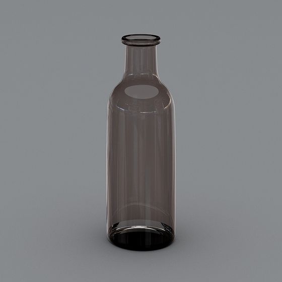 Elegant Low-Poly Glass Bottle 3D model