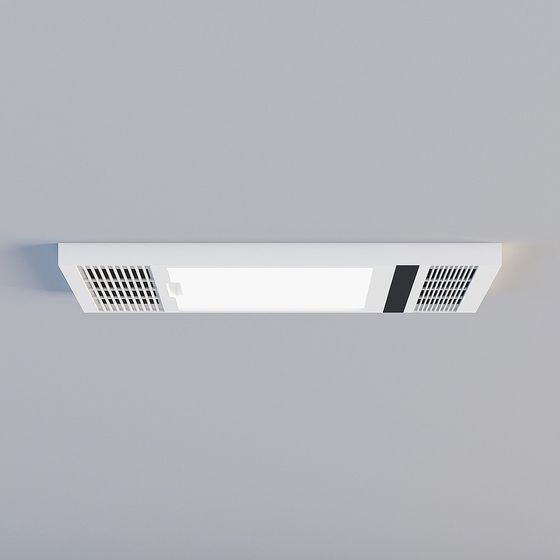 Contemporary Double-Core Bath Bar 3D Model in White