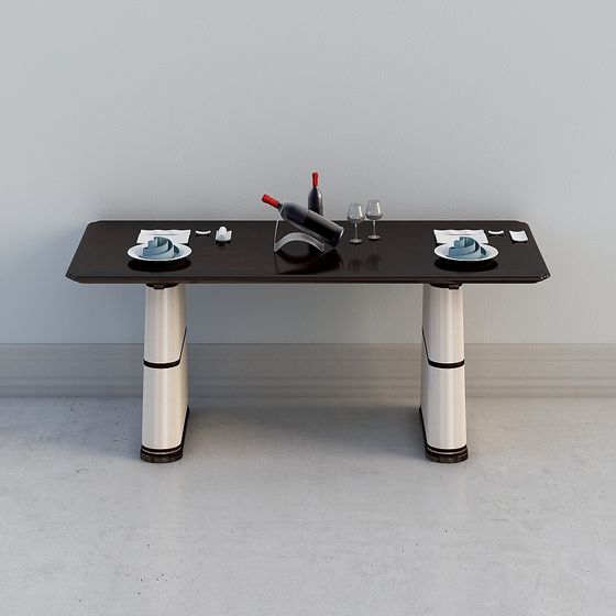 Stylish 3D Model Dining Table Design