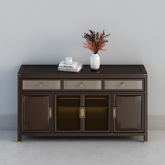 Elegant Living Room Cabinet 3D model