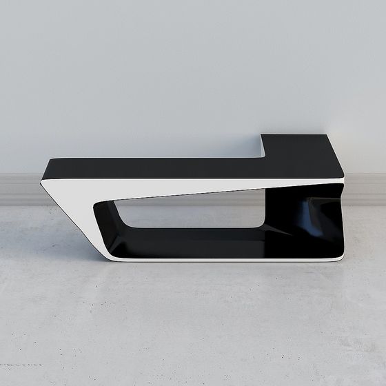 Stylish Streamlined Side Table 3D model