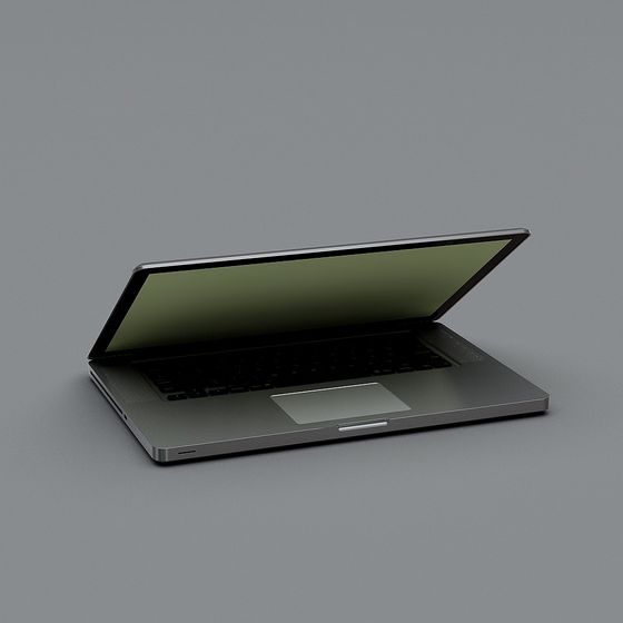 Minimalist 3D Laptop Model for Creative Projects