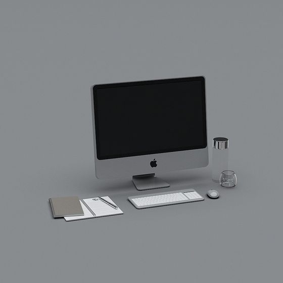 Minimalist Office Desk 3D model