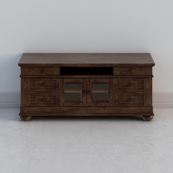 Vintage Style TV Cabinet 3D model