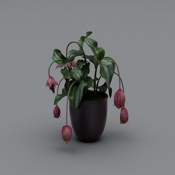 Elegant Hanging Flower Pot 3D model for Creative Spaces