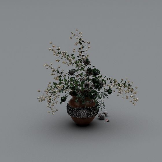 Rustic Flower Vase 3D model