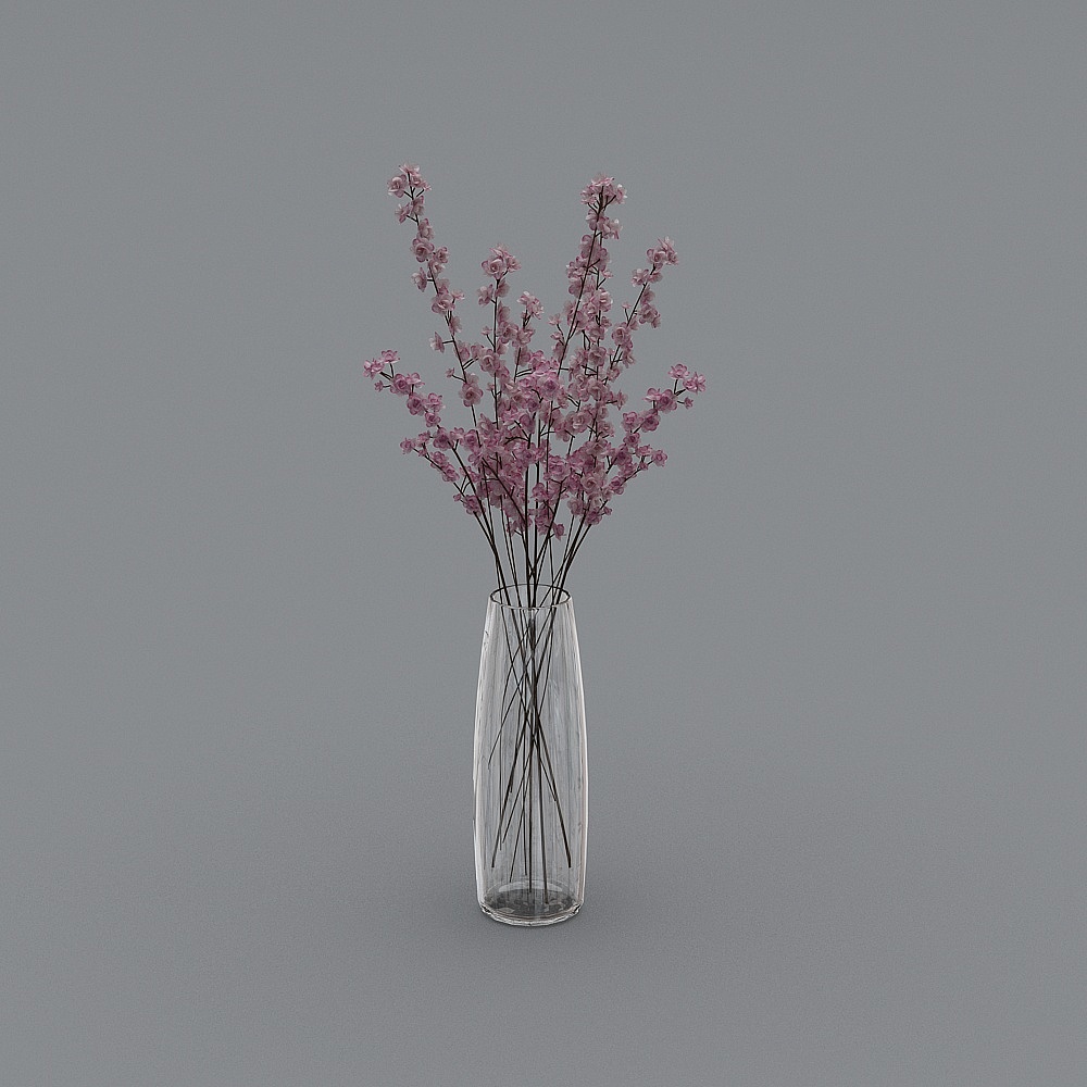 Plant flowers grass vase