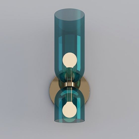 Elegant Low-Poly 3D Wall Lamp Design