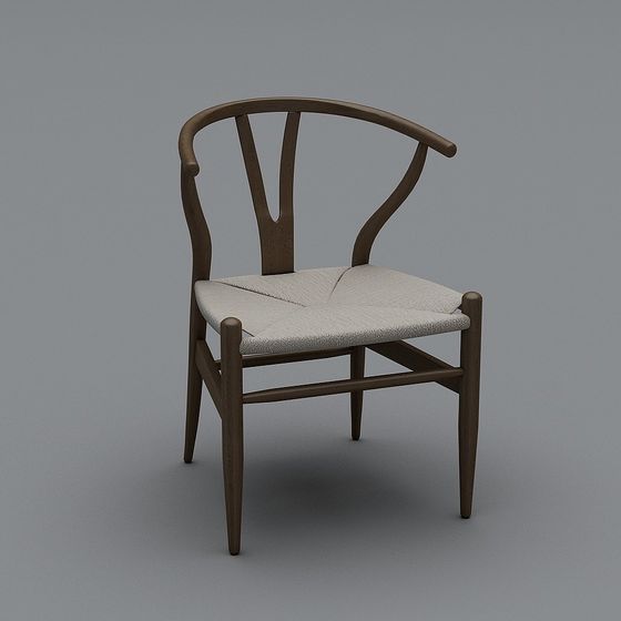 Elegant Scandinavian-Inspired Chair 3D model