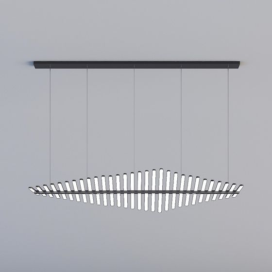 Elegant Hanging Light Fixture 3D model