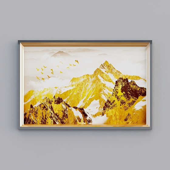 Golden Peaks 3D model