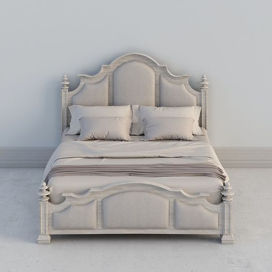 Vintage Elegance Bed 3D model
