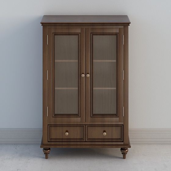 Vintage Display Cabinet 3D model