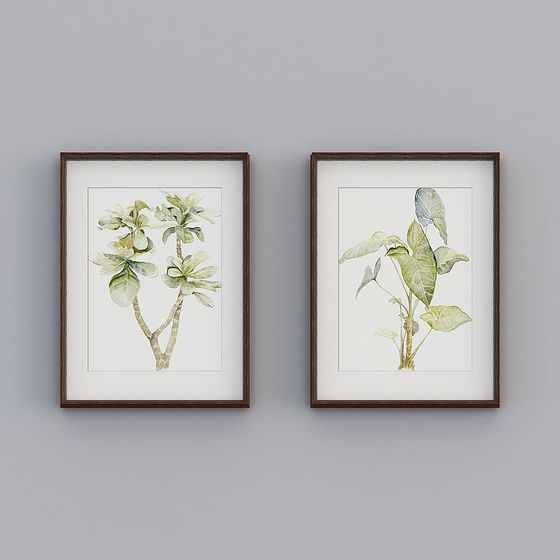 Low-Poly Plant Frame 3D Model