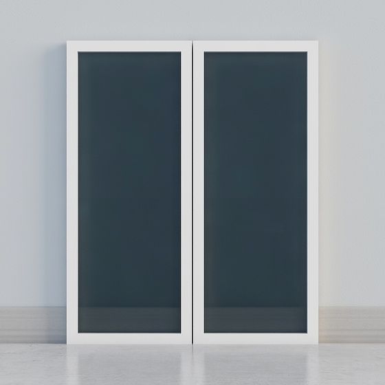 современная белая дверь с окнами