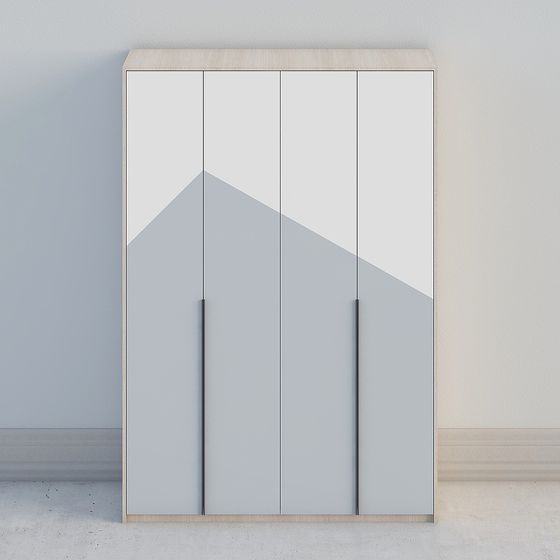 Mountain Shadow Sliding Wardrobe 3D model for Modern Interiors