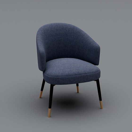 Elegant Blue Chair 3D model