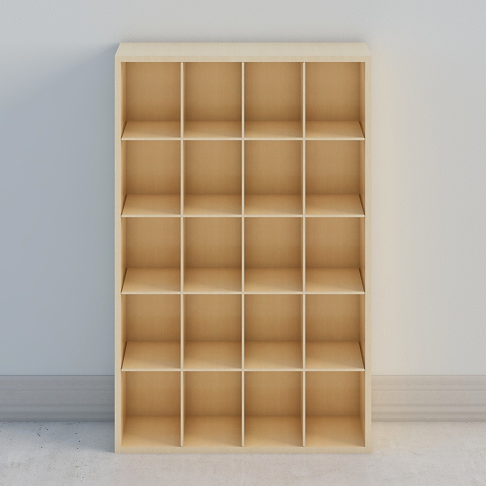 Modern Low-Polygon Bookshelf 3D model