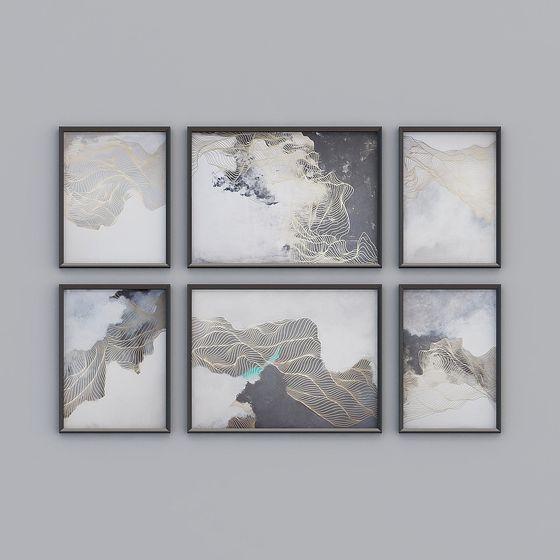 Abstract Line Art 3D Model Series