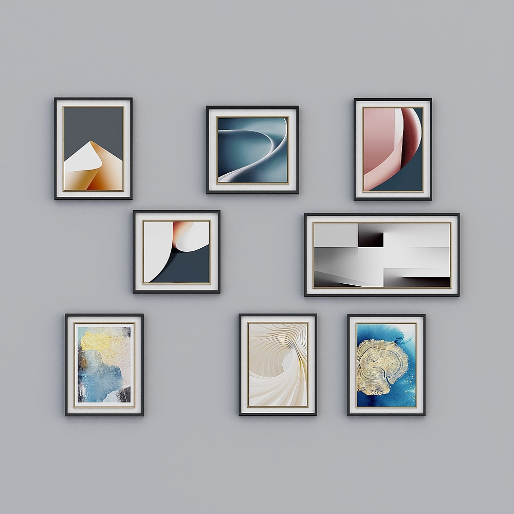Stunning Abstract Frame 3D Models for Modern Art