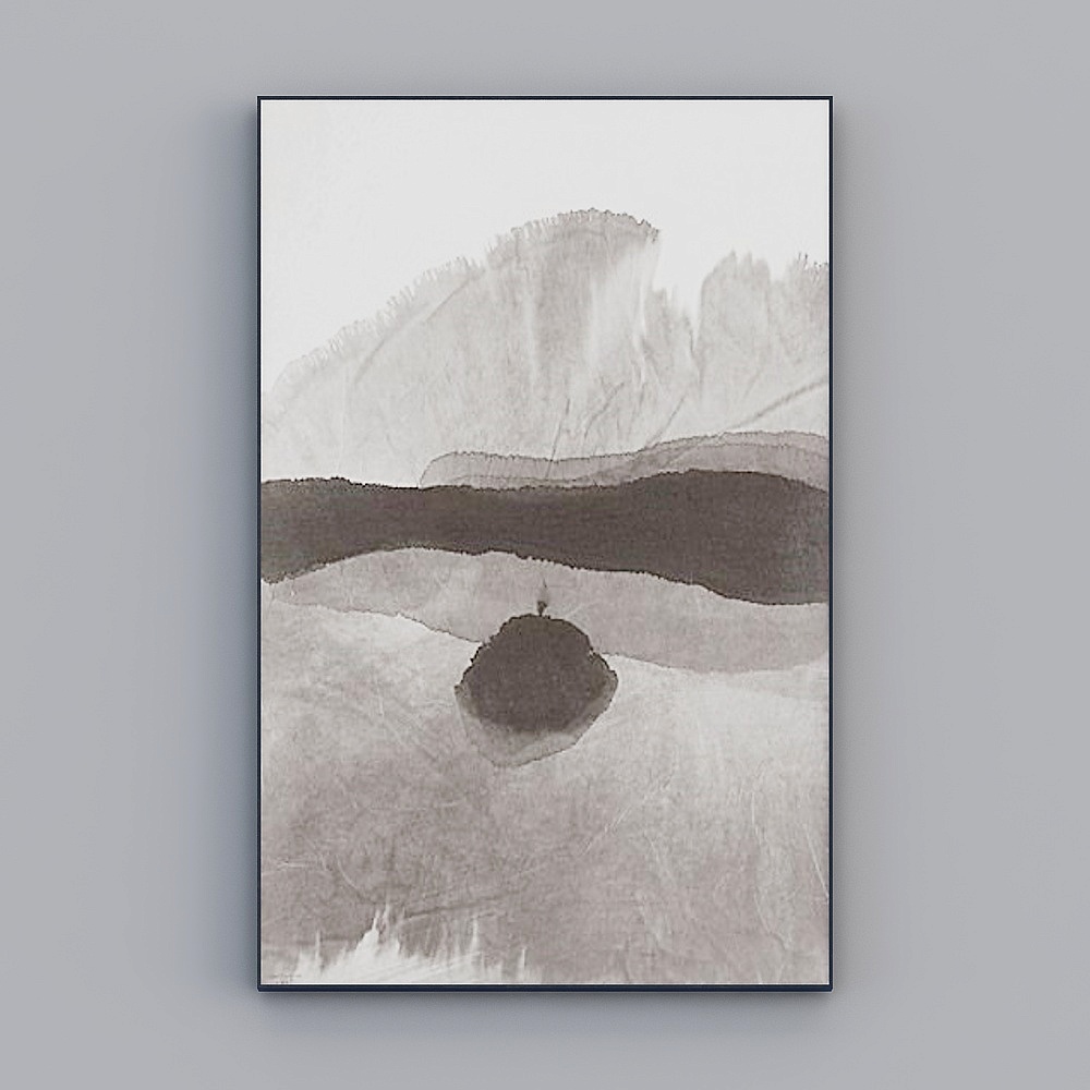 Mountain Harmony Abstract 3D Model