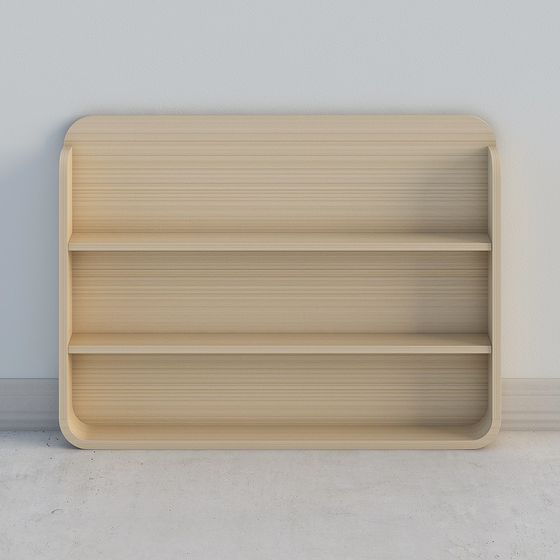 Scandinavian Inspired Low-Polygon Bookshelf 3D model