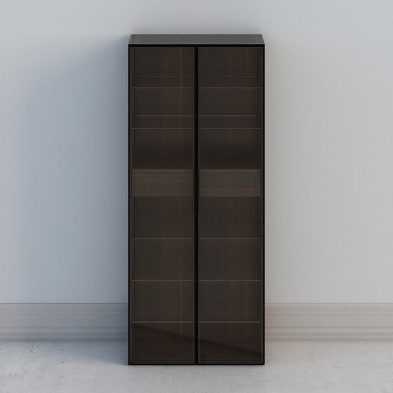 Stylish Glass Display Cabinet 3D model for Interior Design